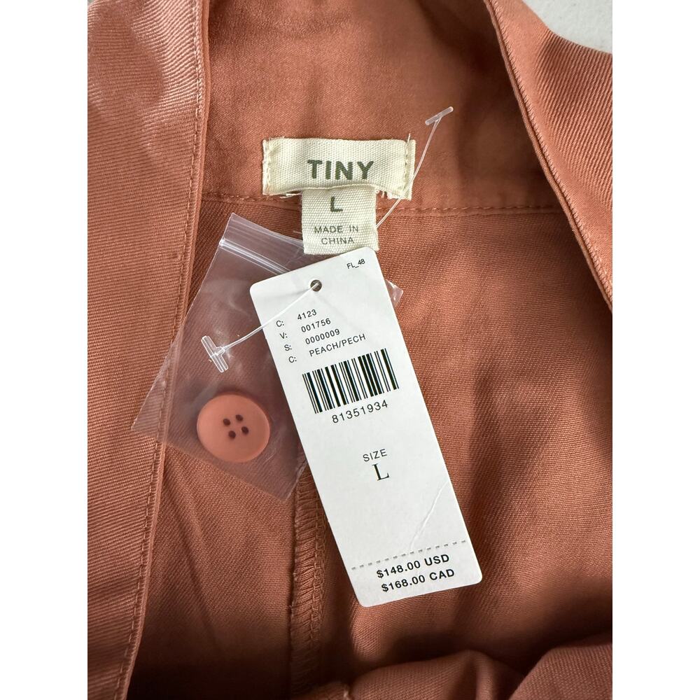 Anthropologie Tiny Ulysses Wide Leg Pants Rust Cotton Poplin High Rise NWT Sz L - Picture 9 of 13